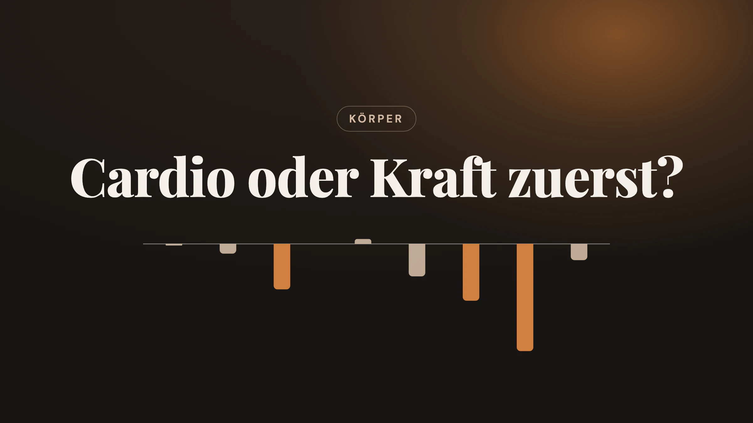 Balken um eine Nulllinie: Cardio bremste Muskelwachstum und Maximalkraft nicht messbar, unter dem Titel Cardio oder Kraft zuerst?