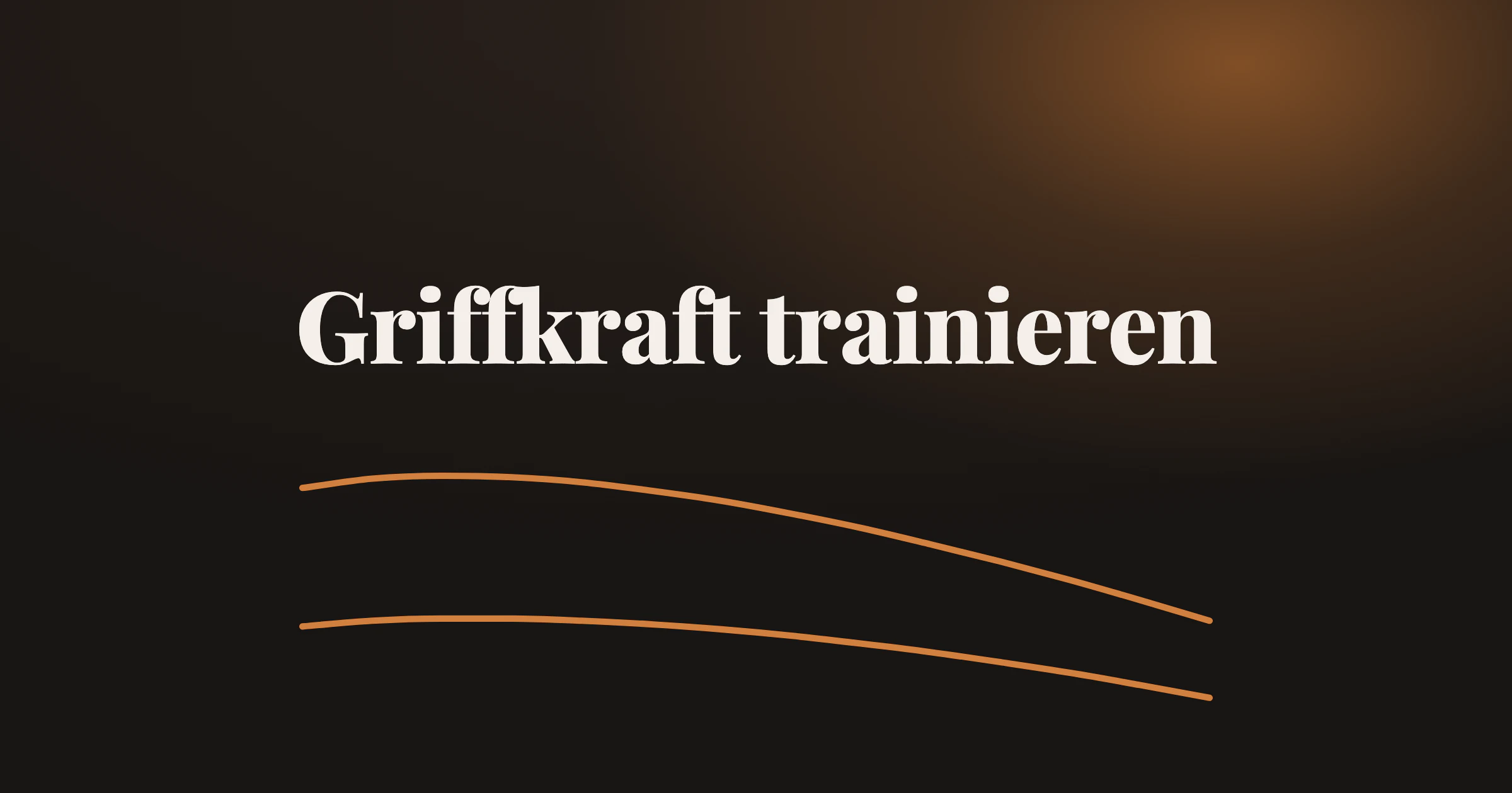 Zwei Linien zum Median der Griffkraft von Männern und Frauen zwischen 20 und 89, mit Höchstwert in den Dreißigern und danach sinkend, unter dem Titel Griffkraft trainieren