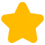 Yellow star icon with five rounded points.