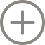 Black plus sign icon with rounded edges on a white background.