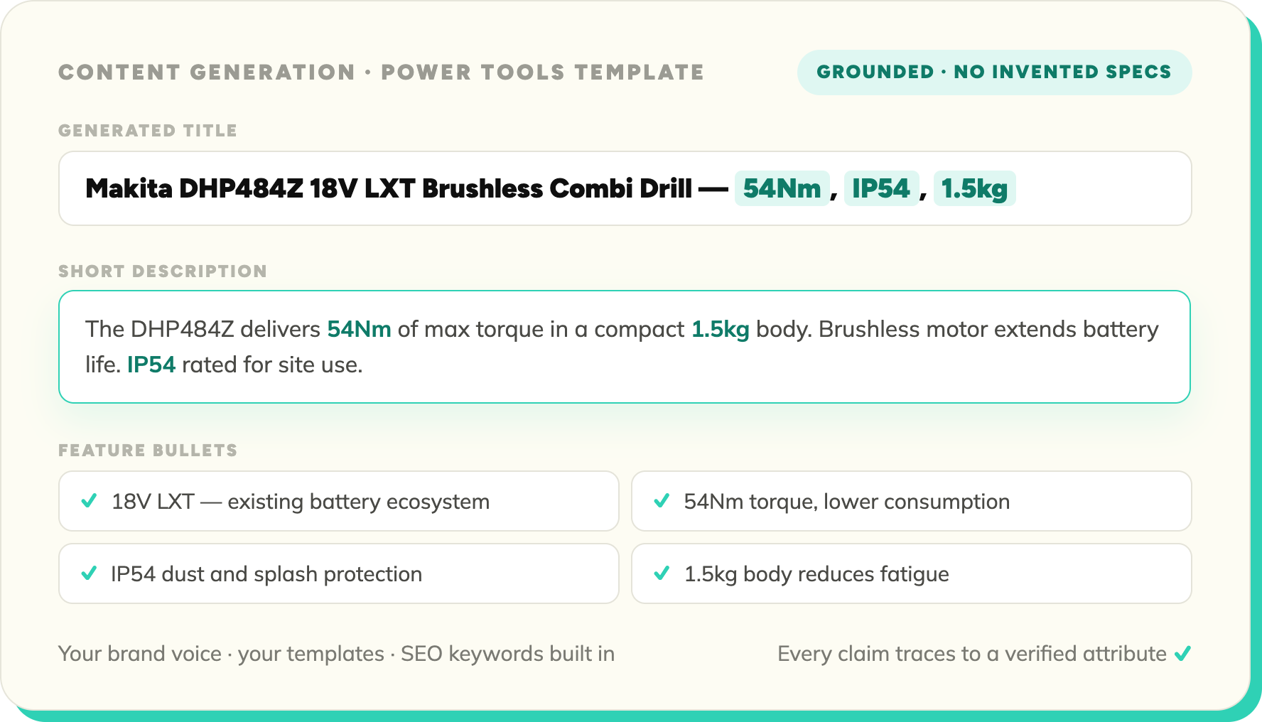 Catalogue enrichment in SKULaunch: descriptions and titles