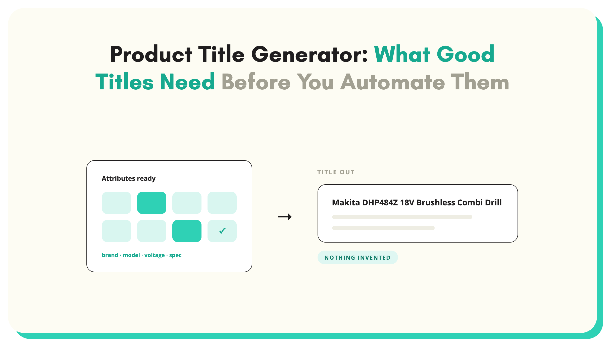 Product Title Generator: What Good Titles Need Before You Automate Them