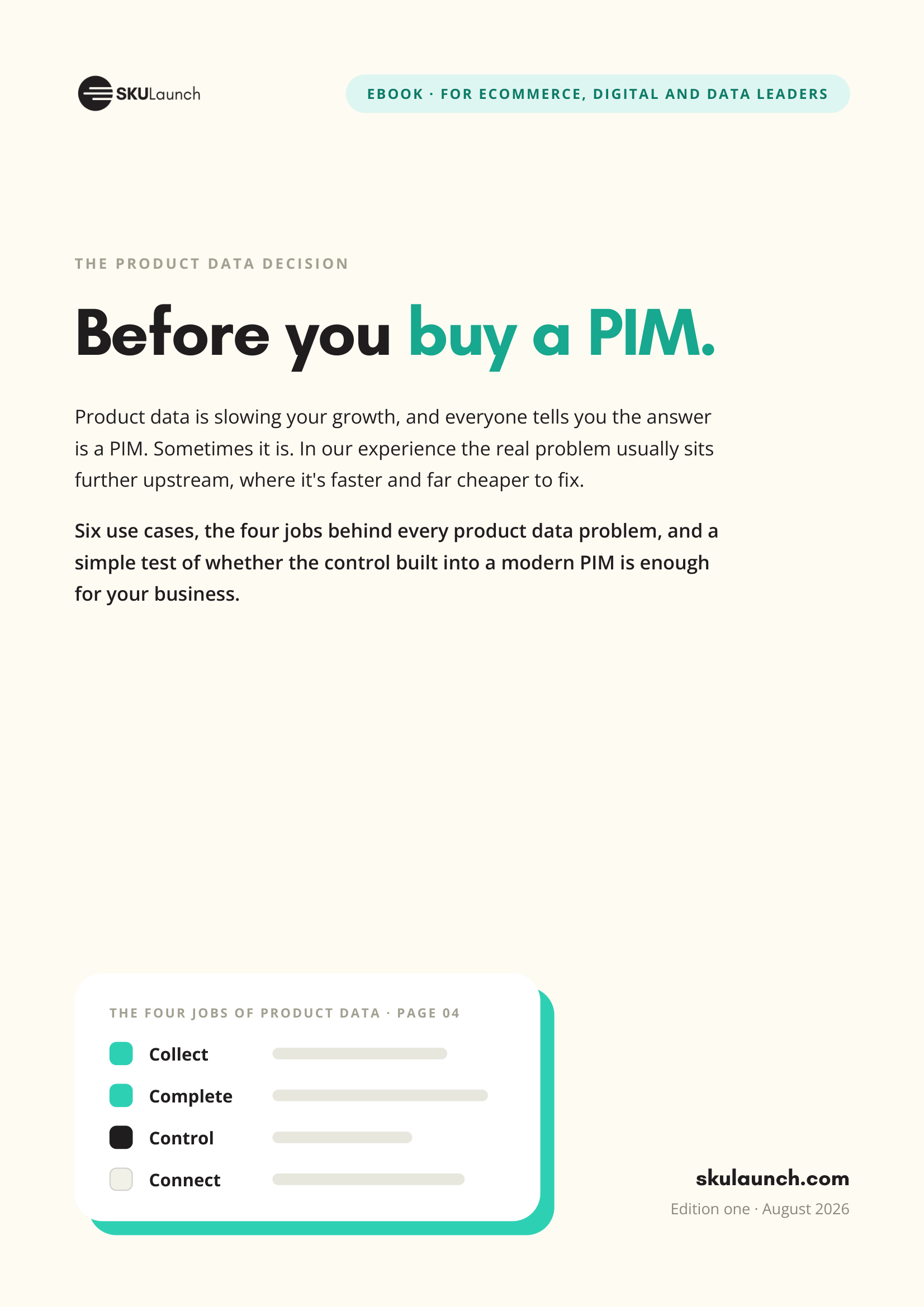 Before You Buy a PIM
