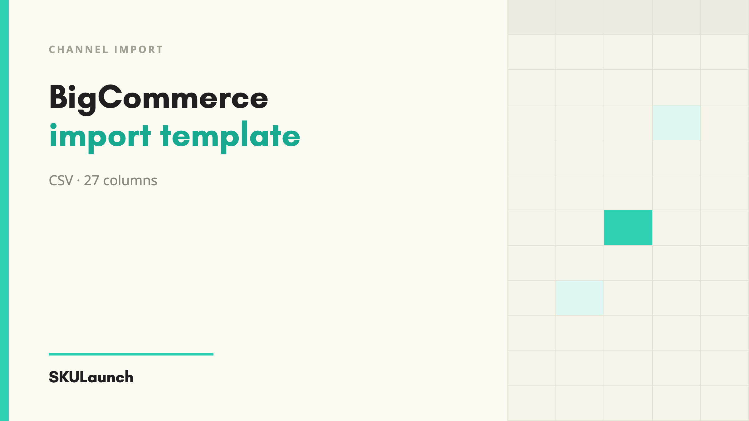 BigCommerce Product Import Template
