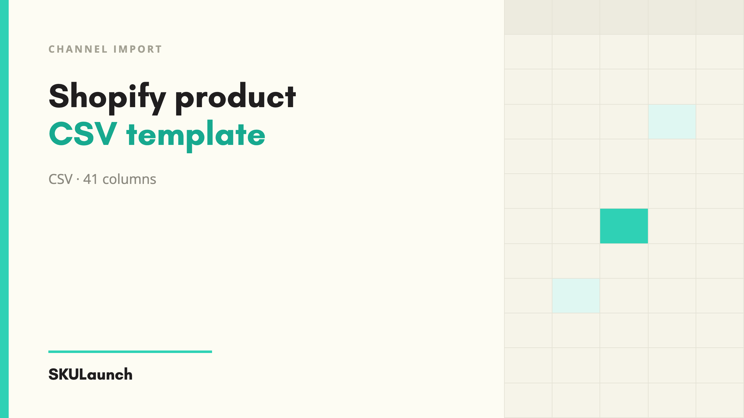 Shopify Product CSV Template