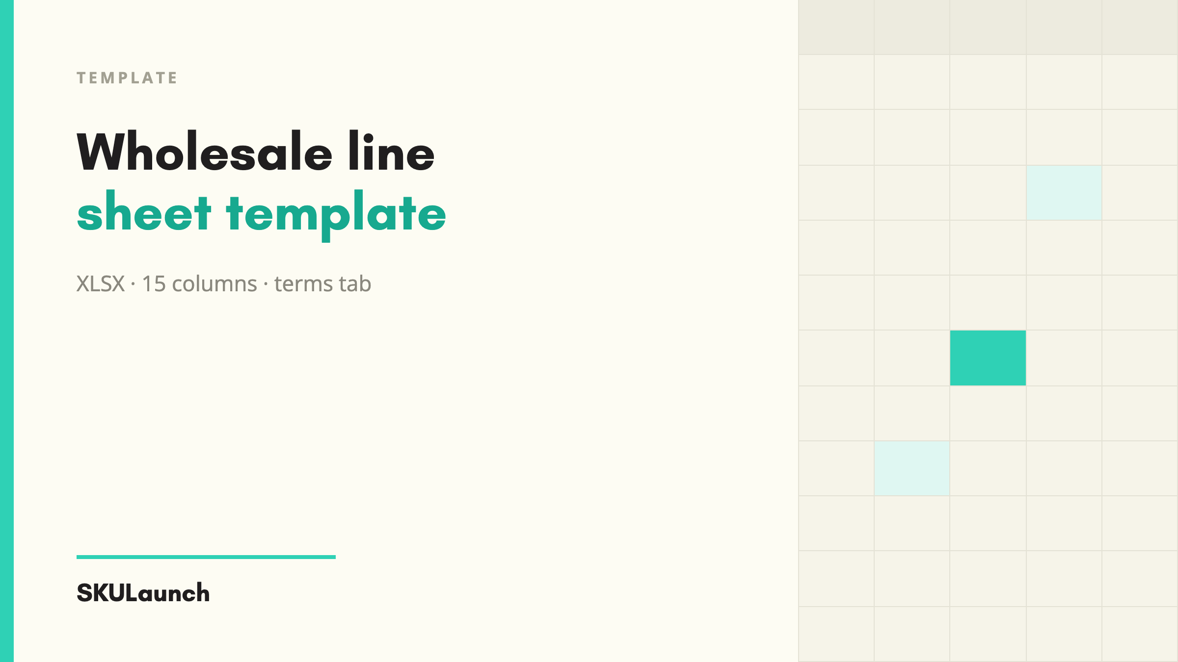 Wholesale Line Sheet Template