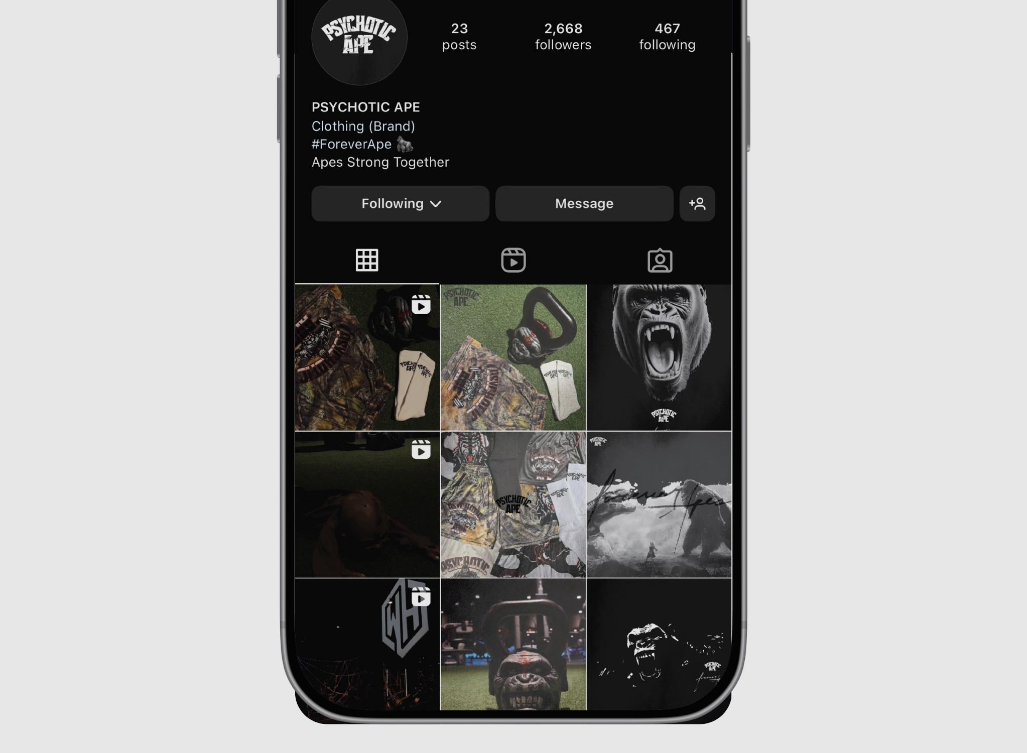 Psychotic Ape social media