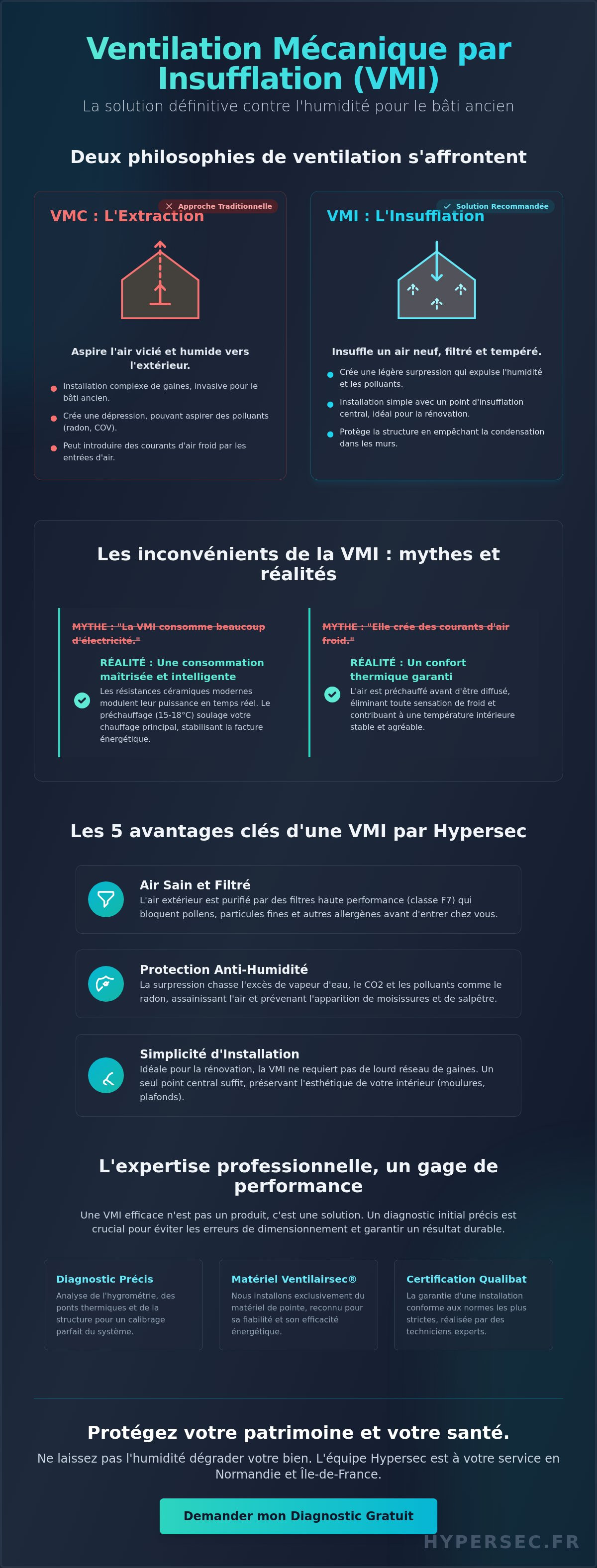 Ventilation mécanique par insufflation inconvénients