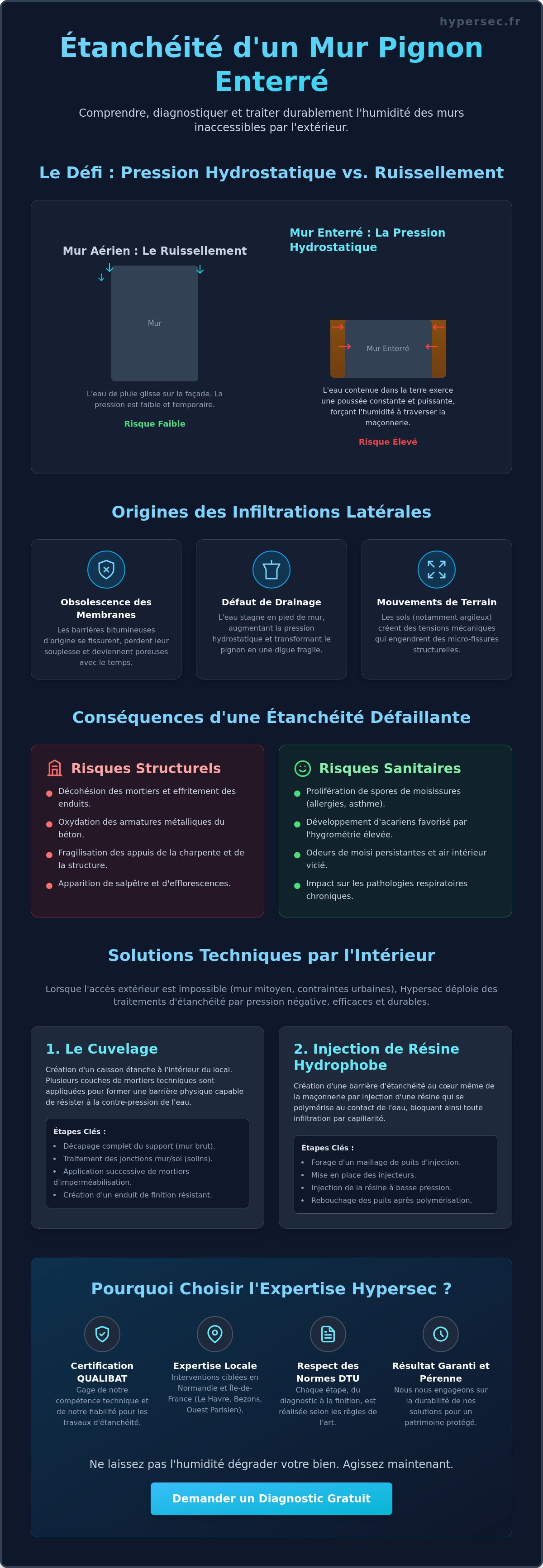 étanchéité mur pignon enterré