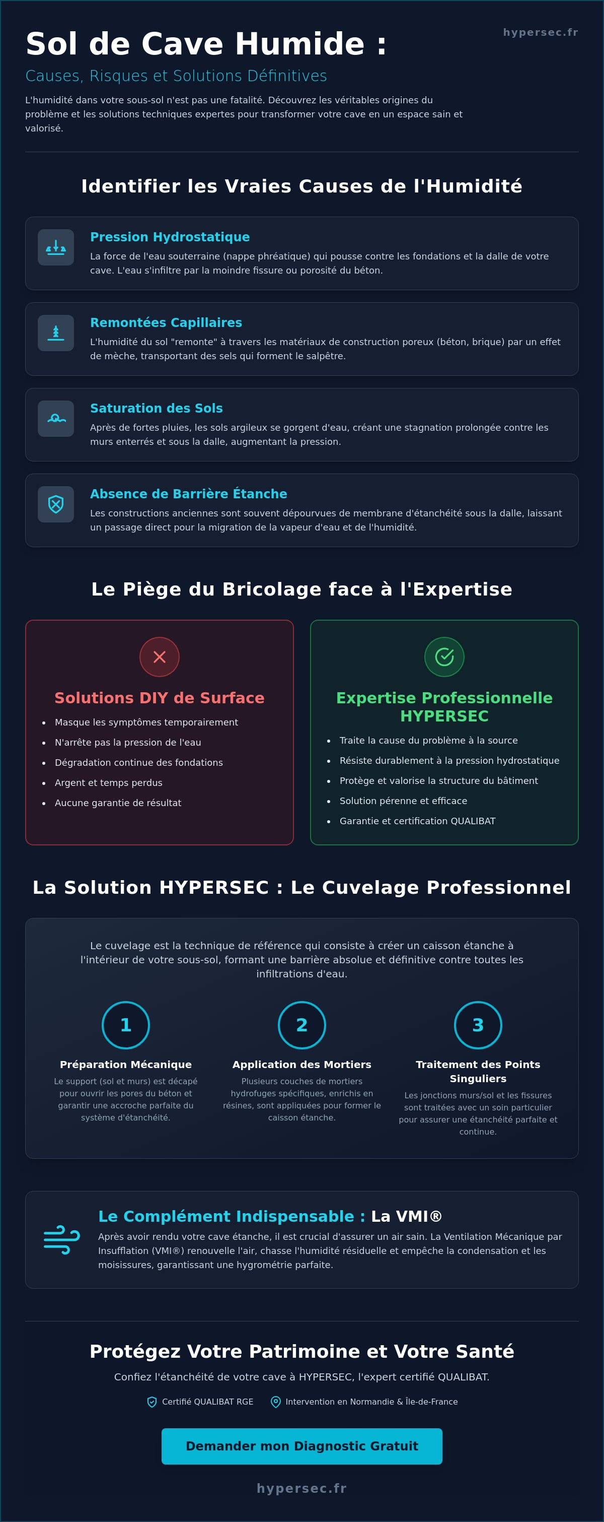 étanchéité sol cave humide