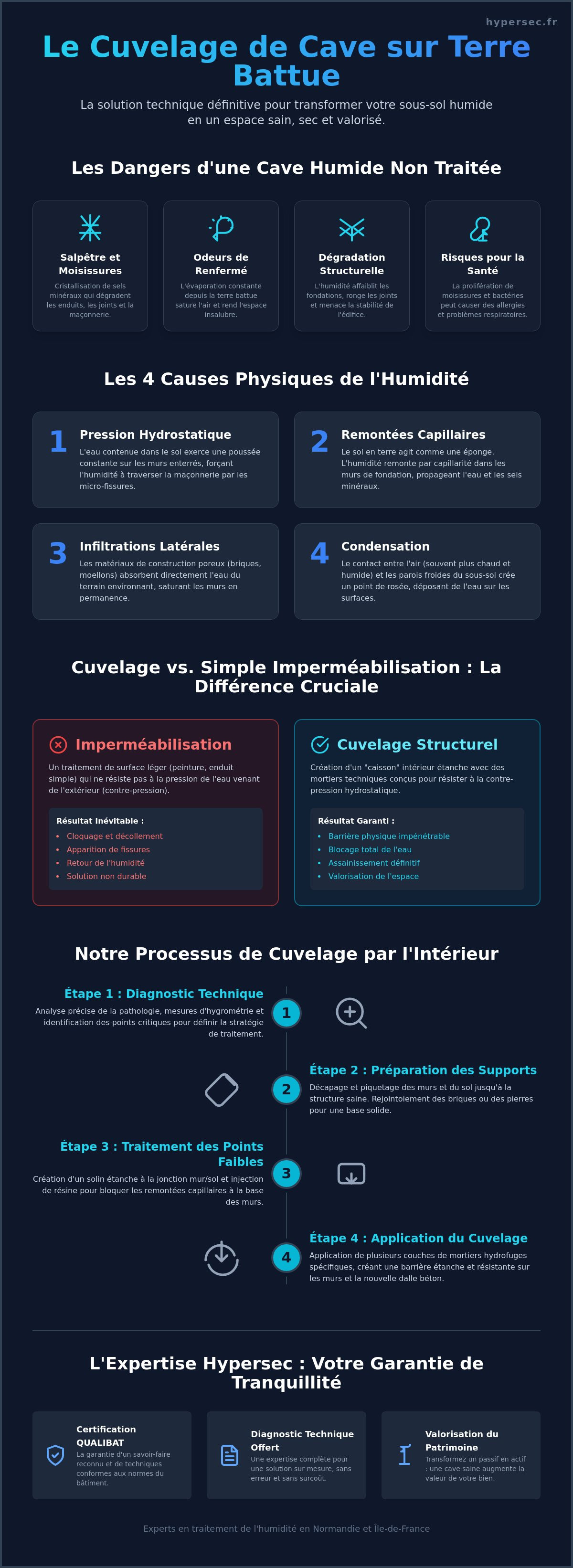 Cuvelage cave terre battue