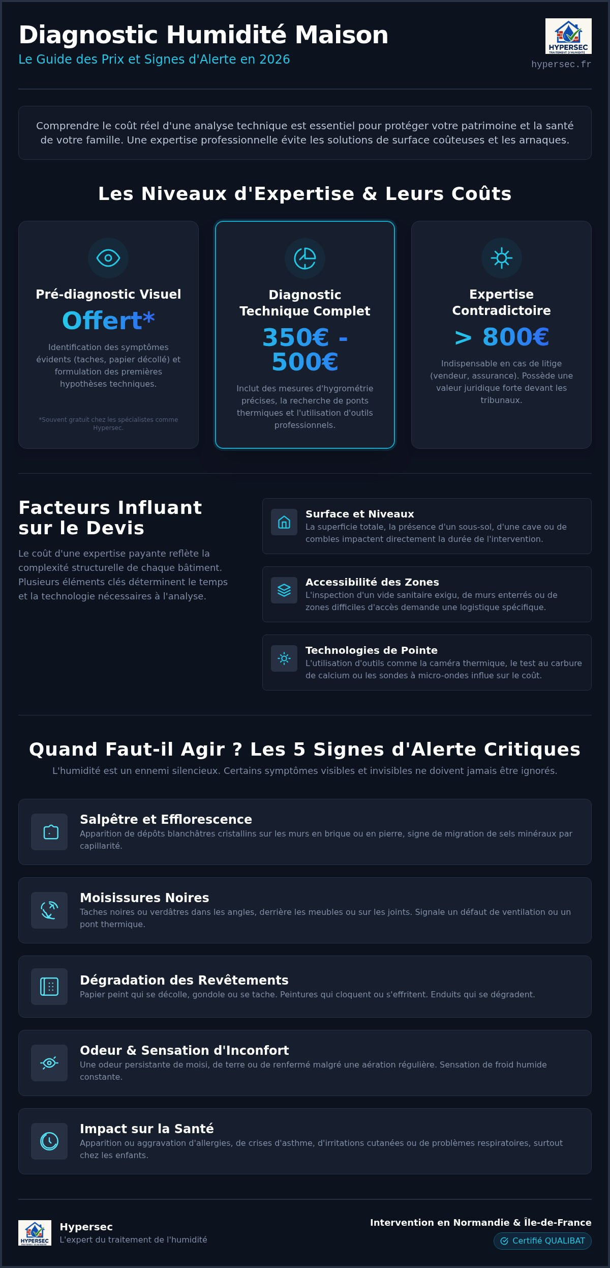 Diagnostic humidité maison prix