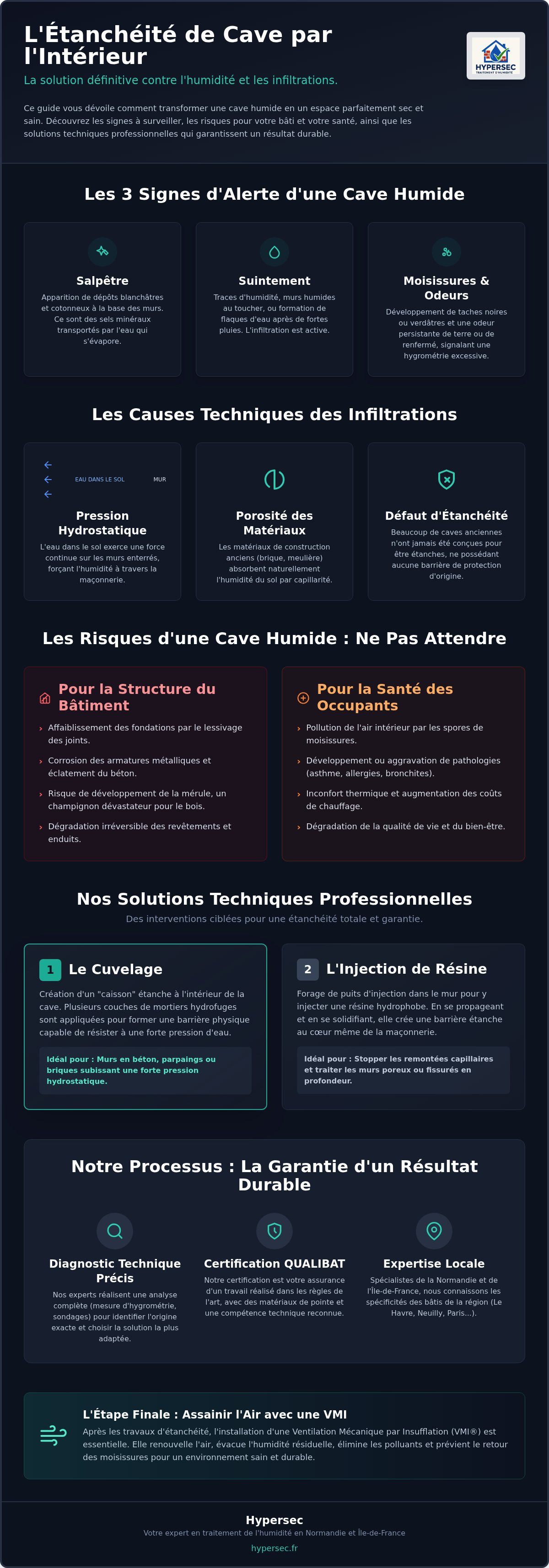 étanchéité cave par l'intérieur