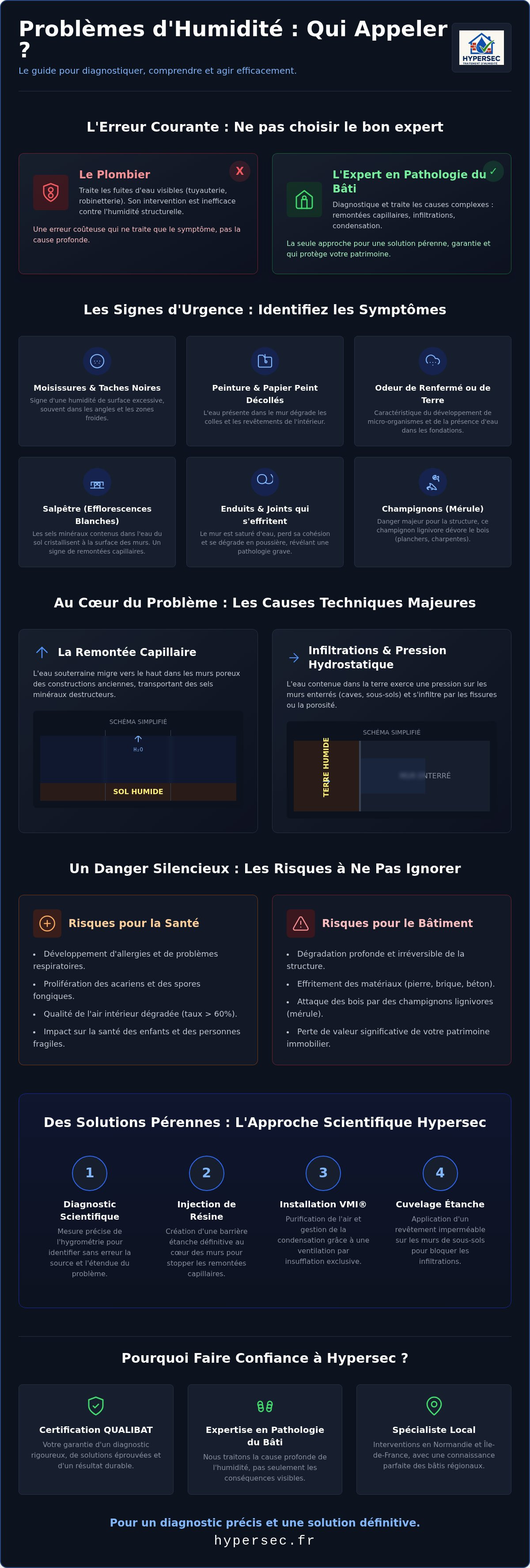 Qui appeler pour problème d'humidité