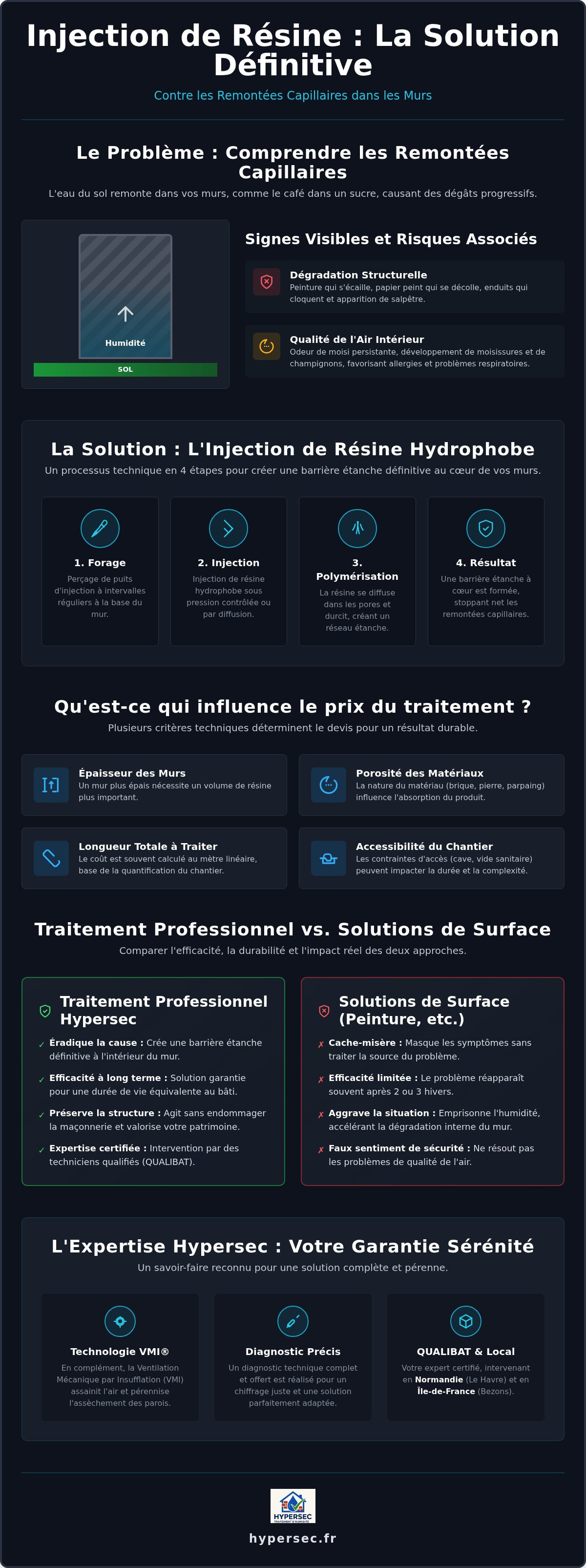Prix injection résine mur humide