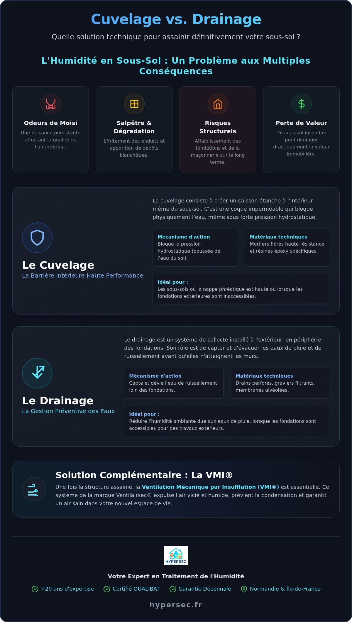 Cuvelage ou drainage