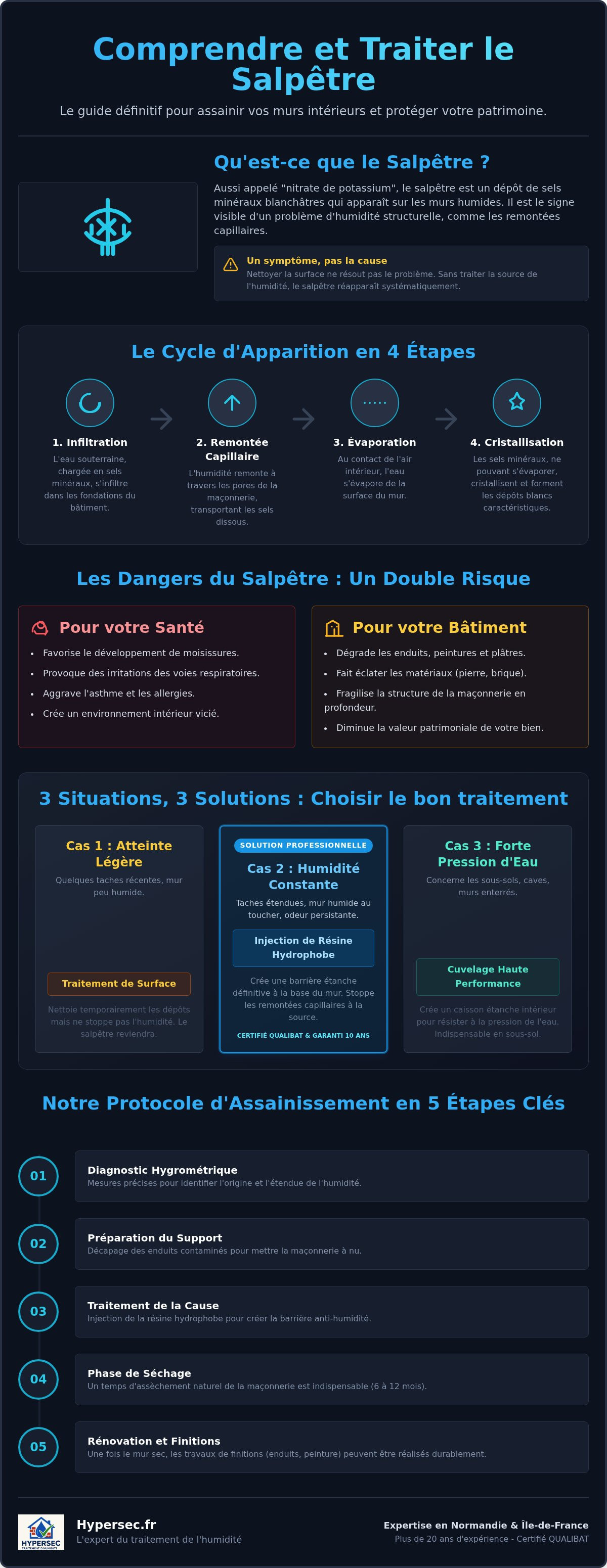 Traitement salpêtre mur intérieur