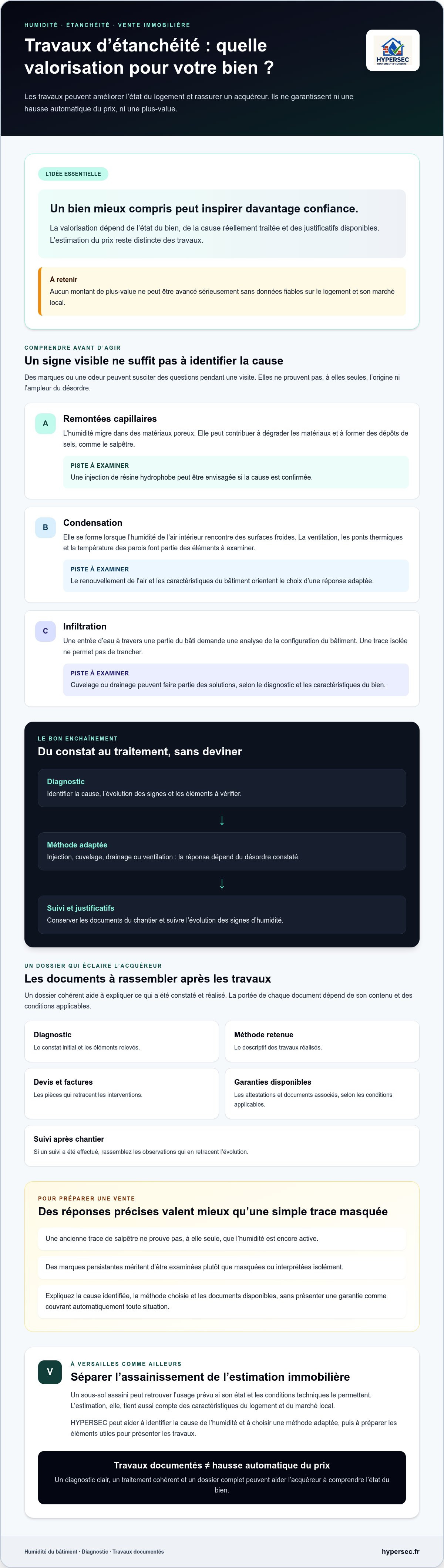 Valorisation immobilière après travaux d'étanchéé