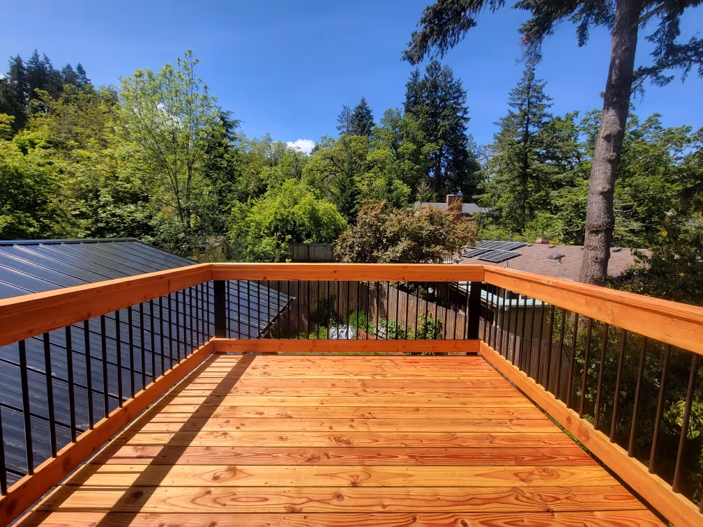 Balcony and railing in Eugene Oregon