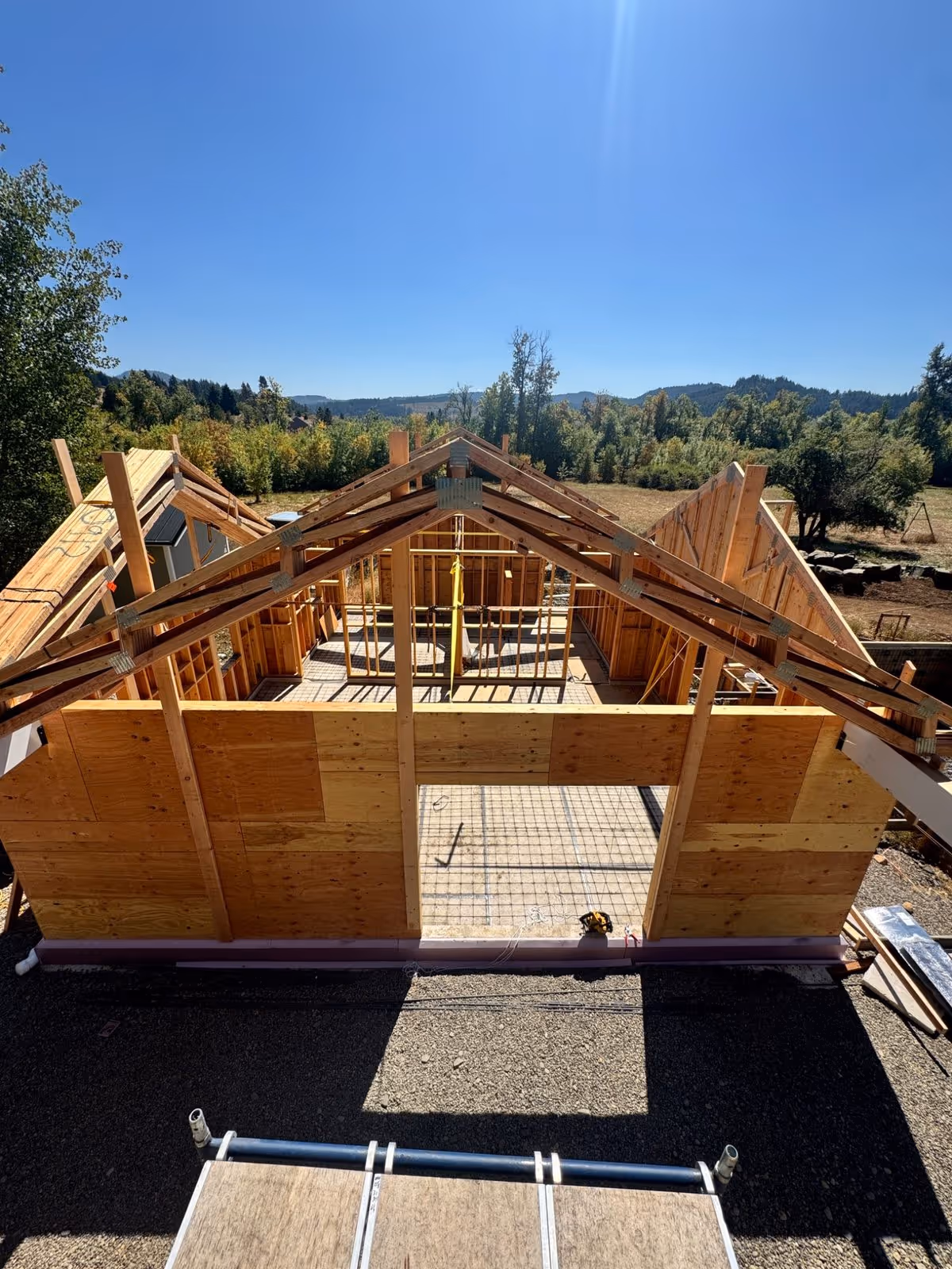 An partially constructed ADU in Eugene, Oregon.