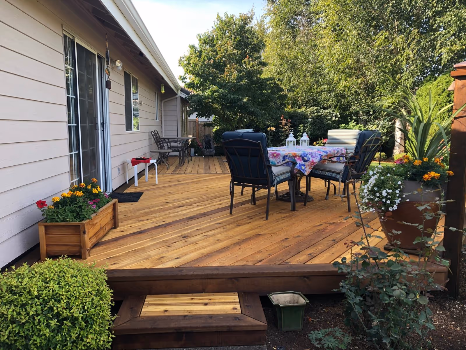 A deck in Eugene Oregon.