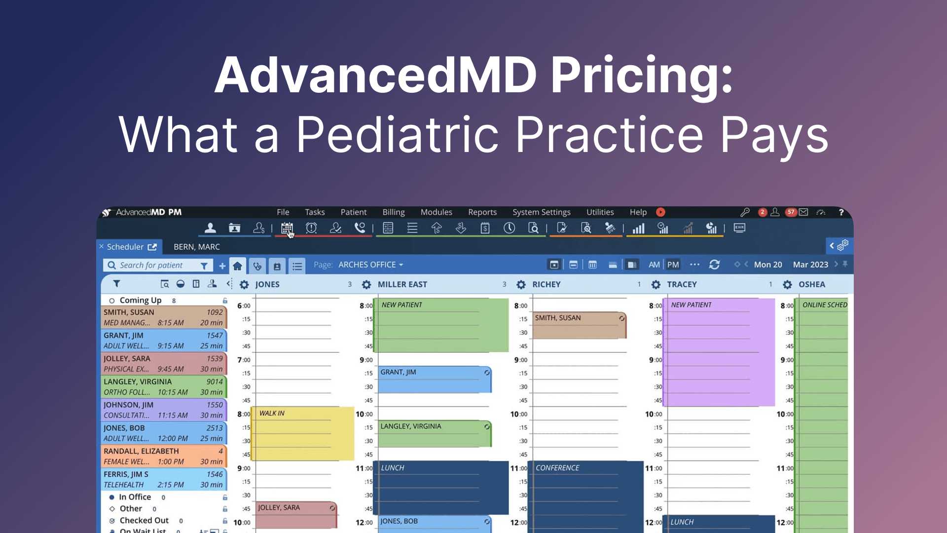 AdvancedMD Pricing in 2026: What a Pediatric Practice Pays | Develo