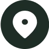 A black and white image of a map pin.