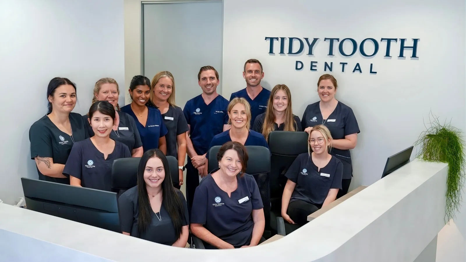 The Tidy Tooth Dental team at the front desk