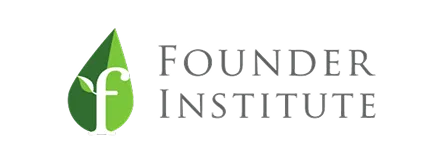 Founder Institute logo with a stylized green leaf containing a white lowercase 'f' next to the text 'Founder Institute'.