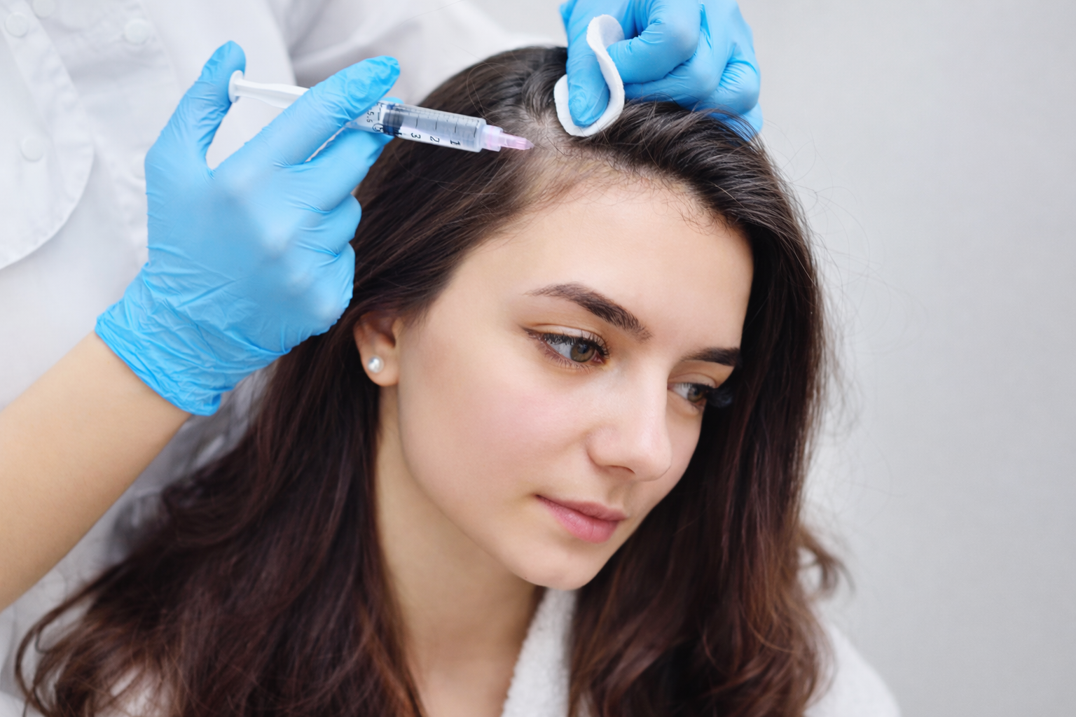 PRP hair restoration and scalp therapy treatment at Bellevue hair clinic