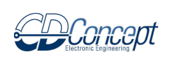 CD Concept Electronic Engineering logo with stylized letters CD and text Concept Electronic Engineering.