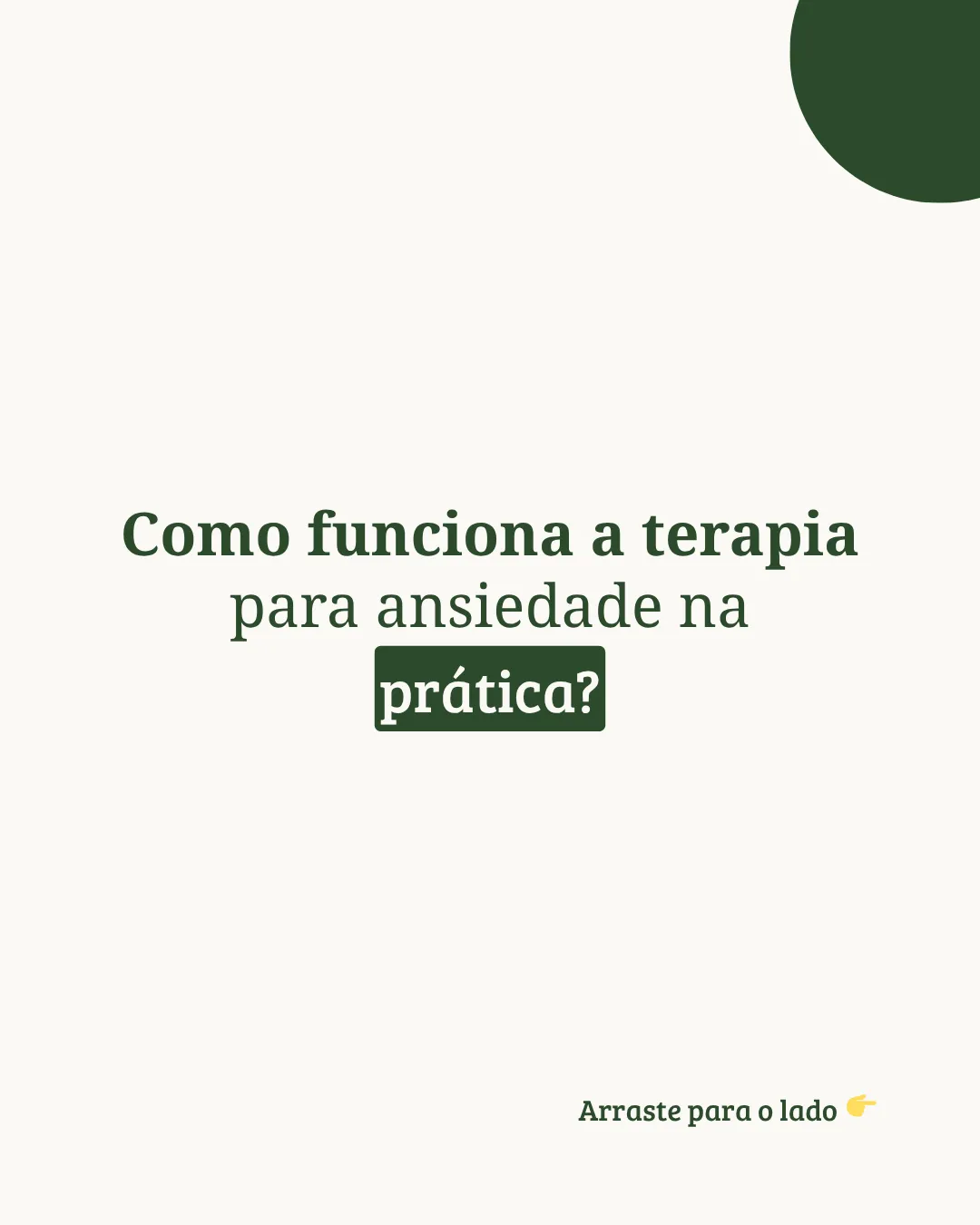 Carrossel do Instagram do psicólogo Iury Alves com a pergunta Como funciona a terapia para ansiedade na prática
