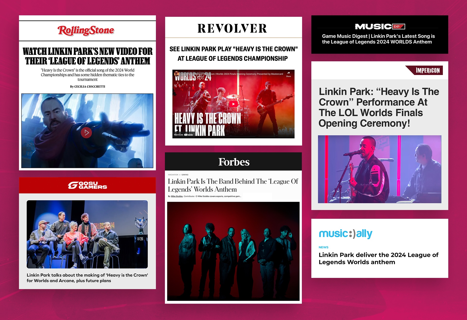 Collage of online article headlines about Apex Legends releasing VTuber avatars, featuring anime-style character illustrations from the game.