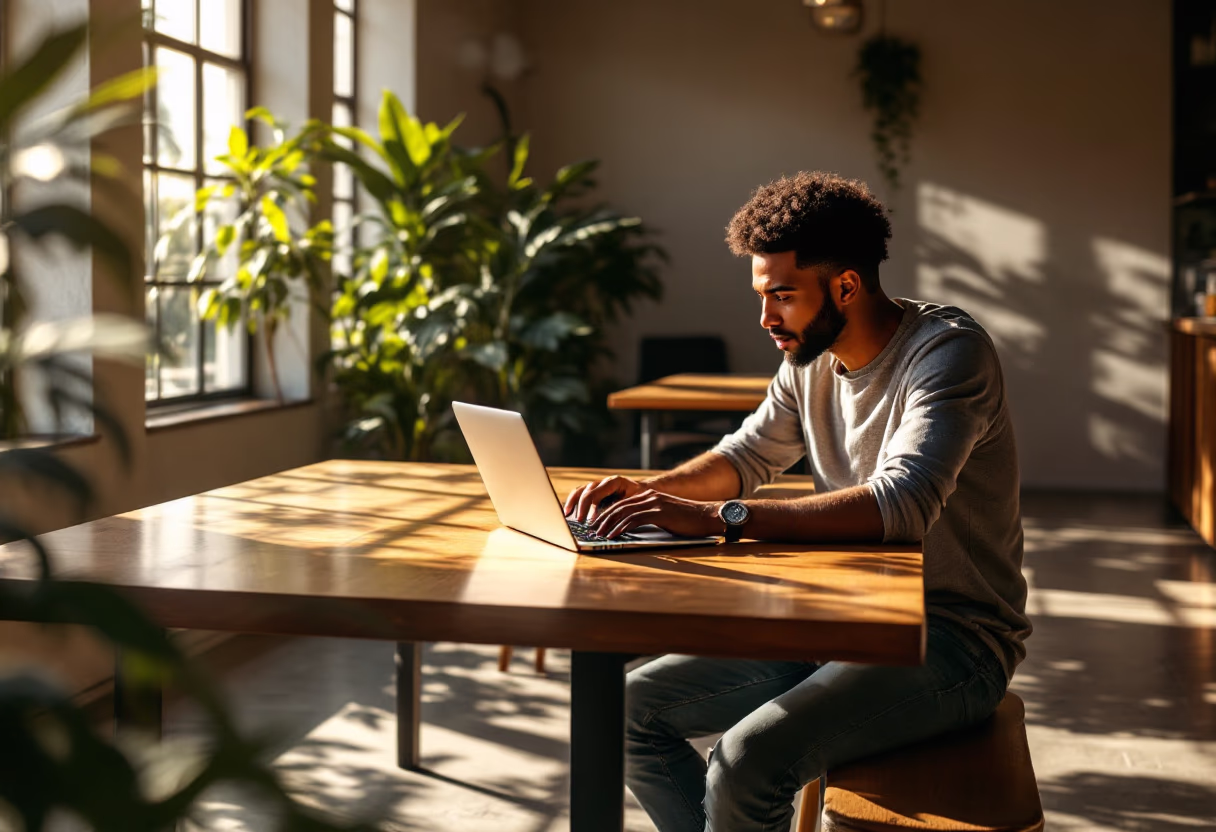 image of users browsing property listings on a laptop for a real estate tech