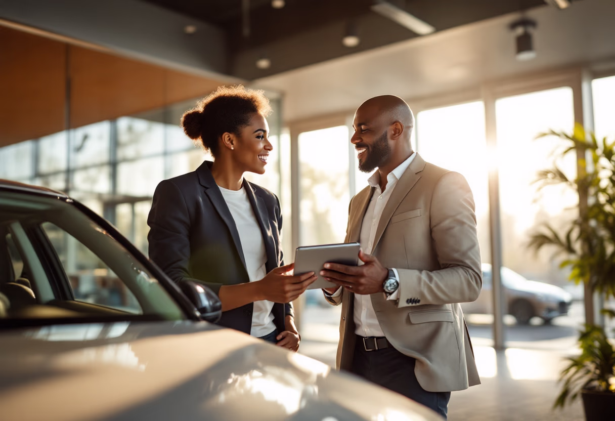 image of staff consulting a customer at an automotive service