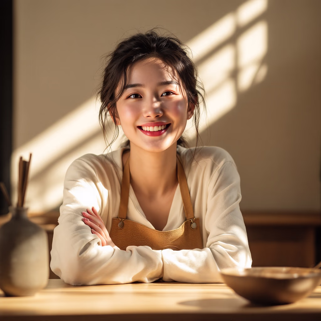 [headshot] image of a customer (for a japanese restaurant)