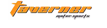 Orange and gray stylized text reading 'taverner dj/bass experts' logo.