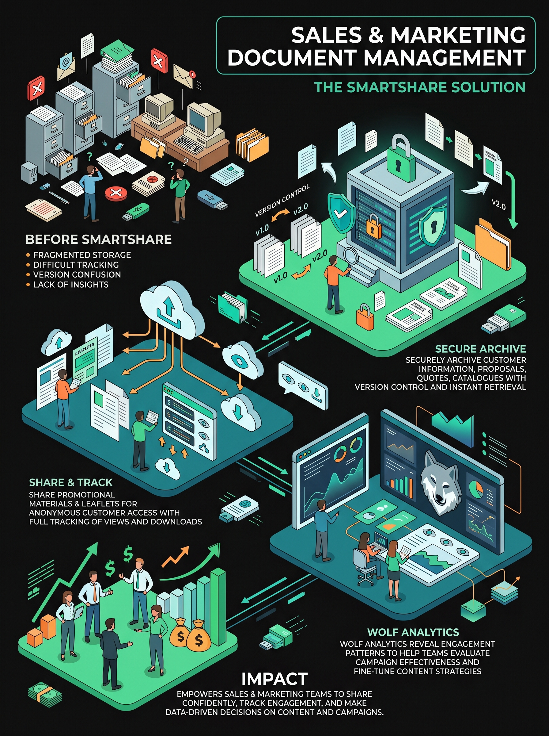 Infographic illustrating Legal eDiscovery and Litigation evolution from data chaos with manual, error-prone processes to a Nuix solution with AI-powered review, centralized platform, and secure audit trails, resulting in optimized, fast, and accurate legal outcomes.