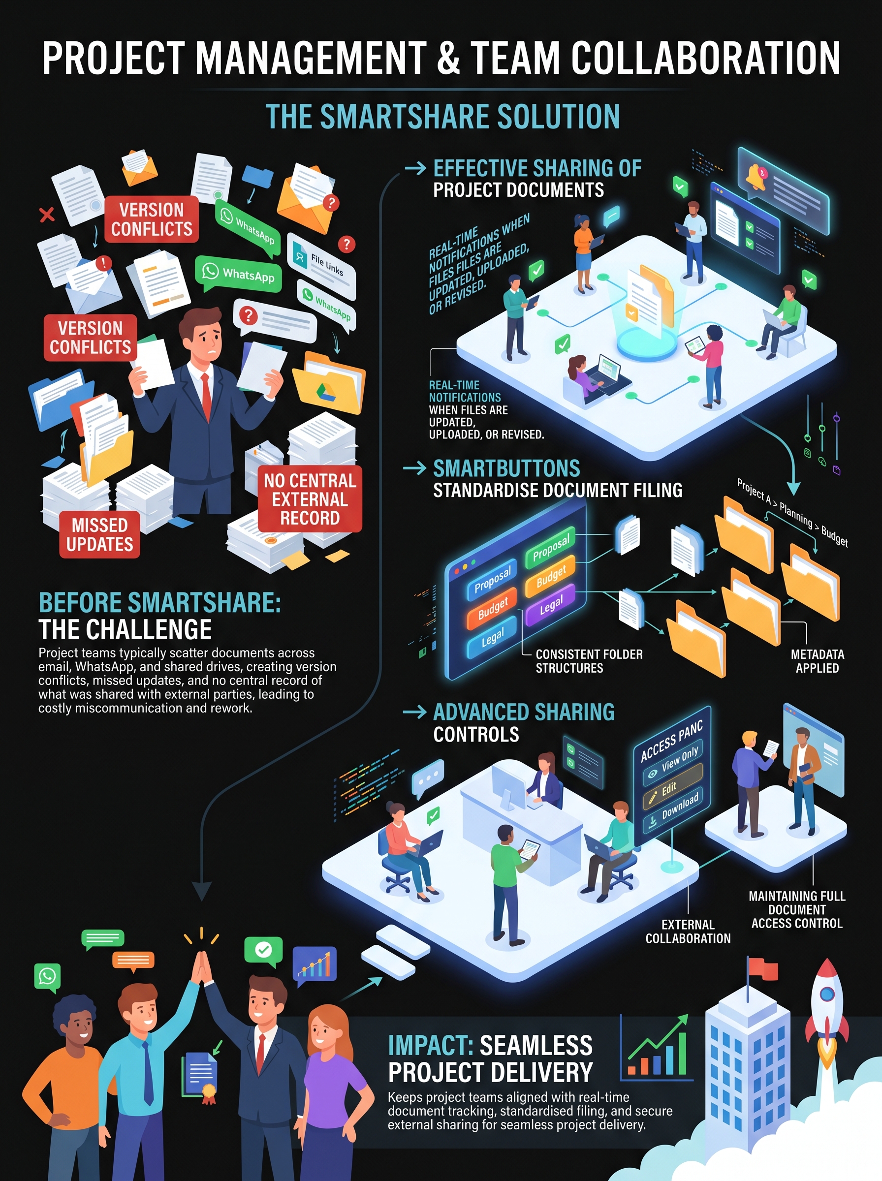 Infographic comparing cybersecurity incident response before and after implementing the Nuix solution, showing manual slow investigation with fragmented data on the left and streamlined, AI-assisted rapid ingestion, processing, and response with interactive visualizations on the right.