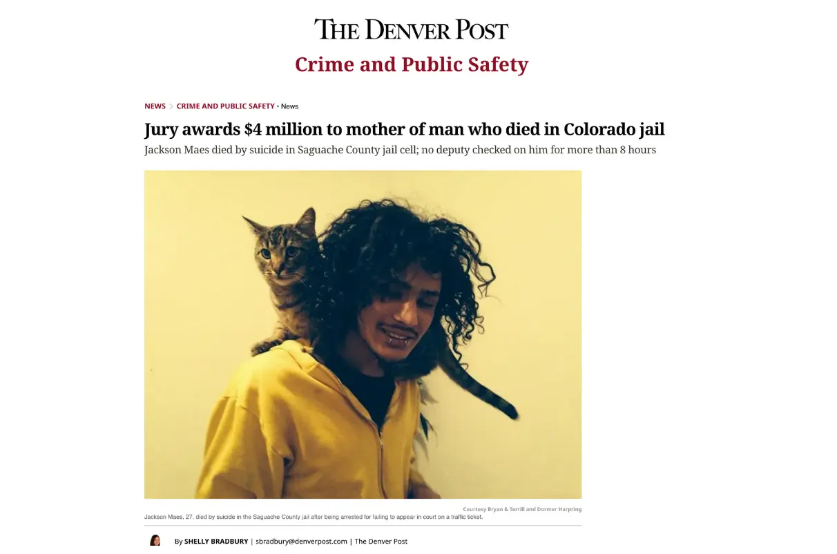 Article from The Denver Post featuring a cat, highlighting its story and significance in the community.
