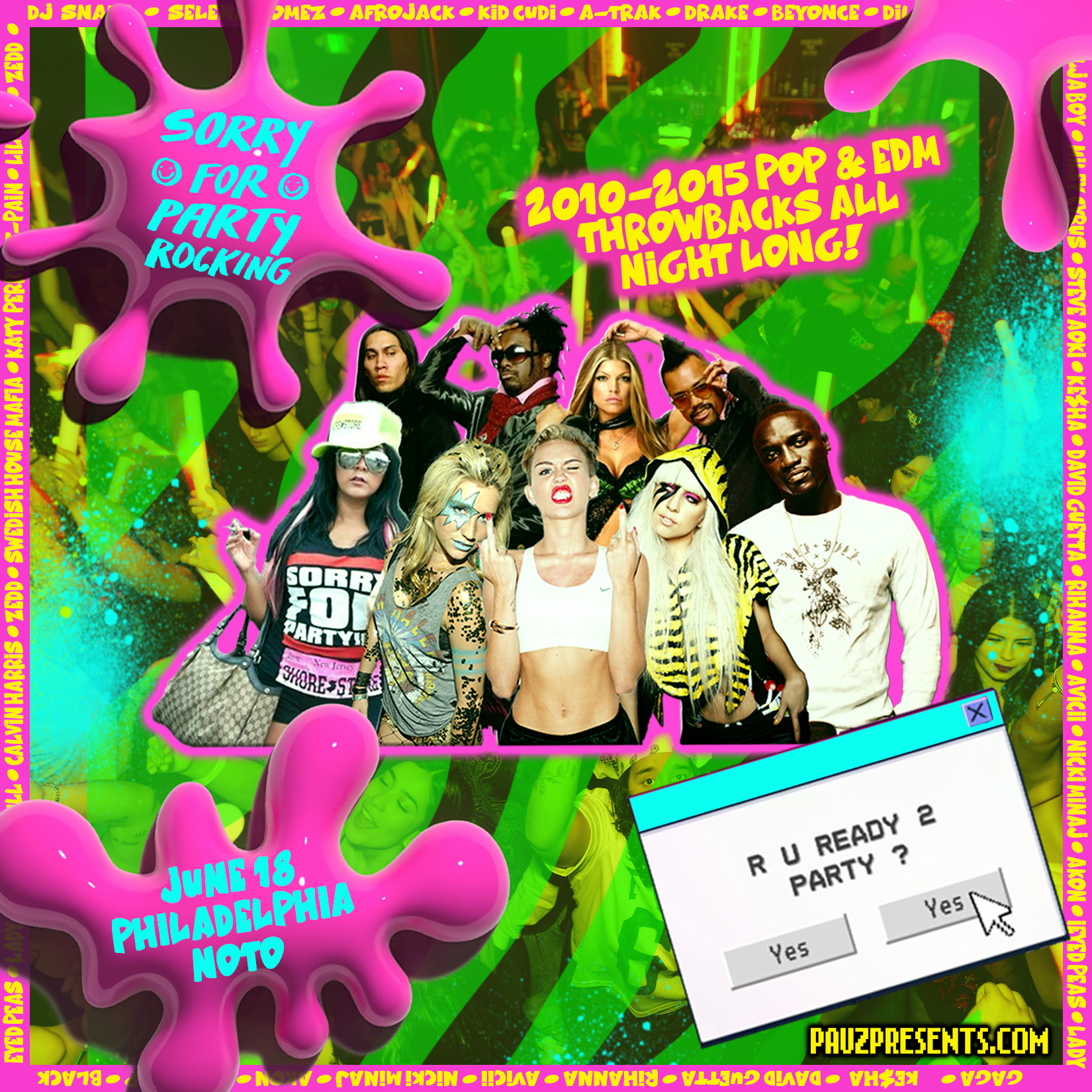 Sorry For Party Rocking: 2010 - 2015 POP & EDM Throwbacks All Night Long!