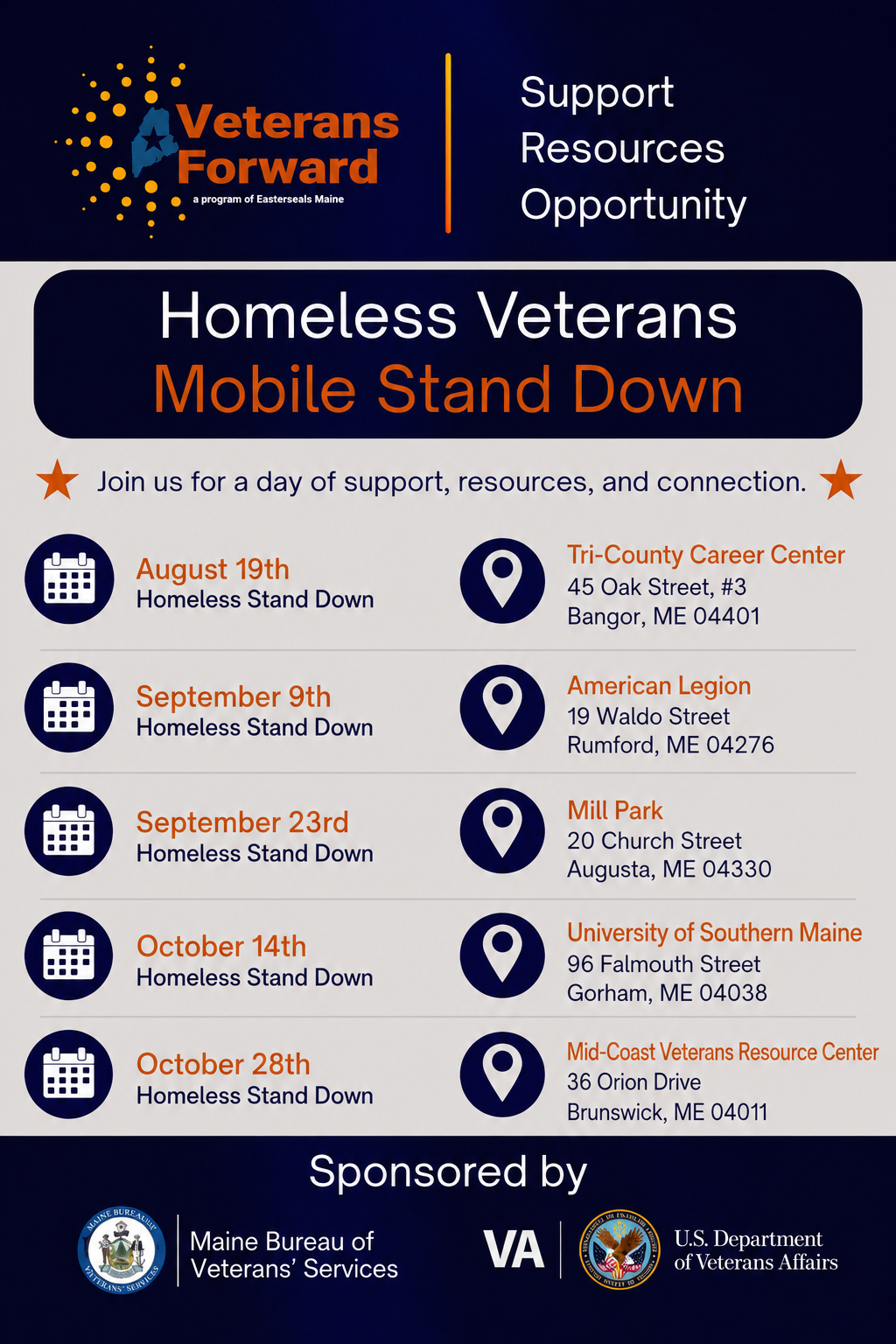 Homeless Veterans Mobile Stand Down – Bangor