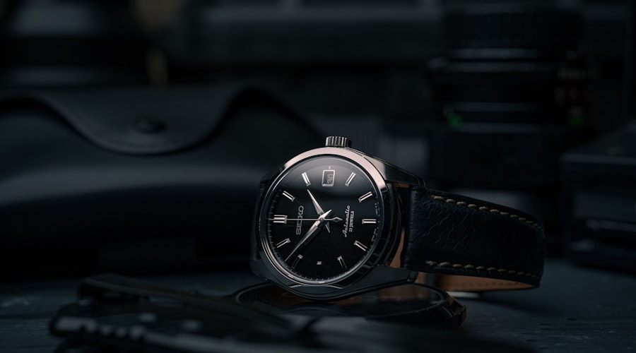 Luxury watches and diamonds on dark surface