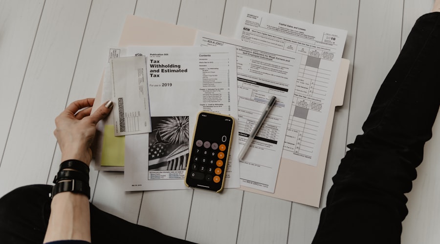 Financial planning and budgeting charts on a desk