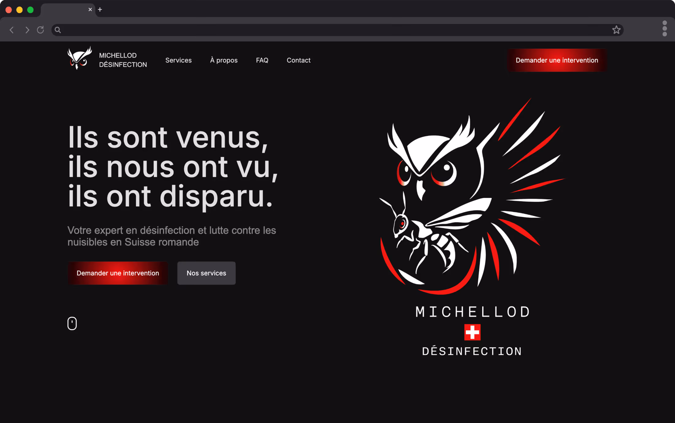 Michellod Desinfection site web