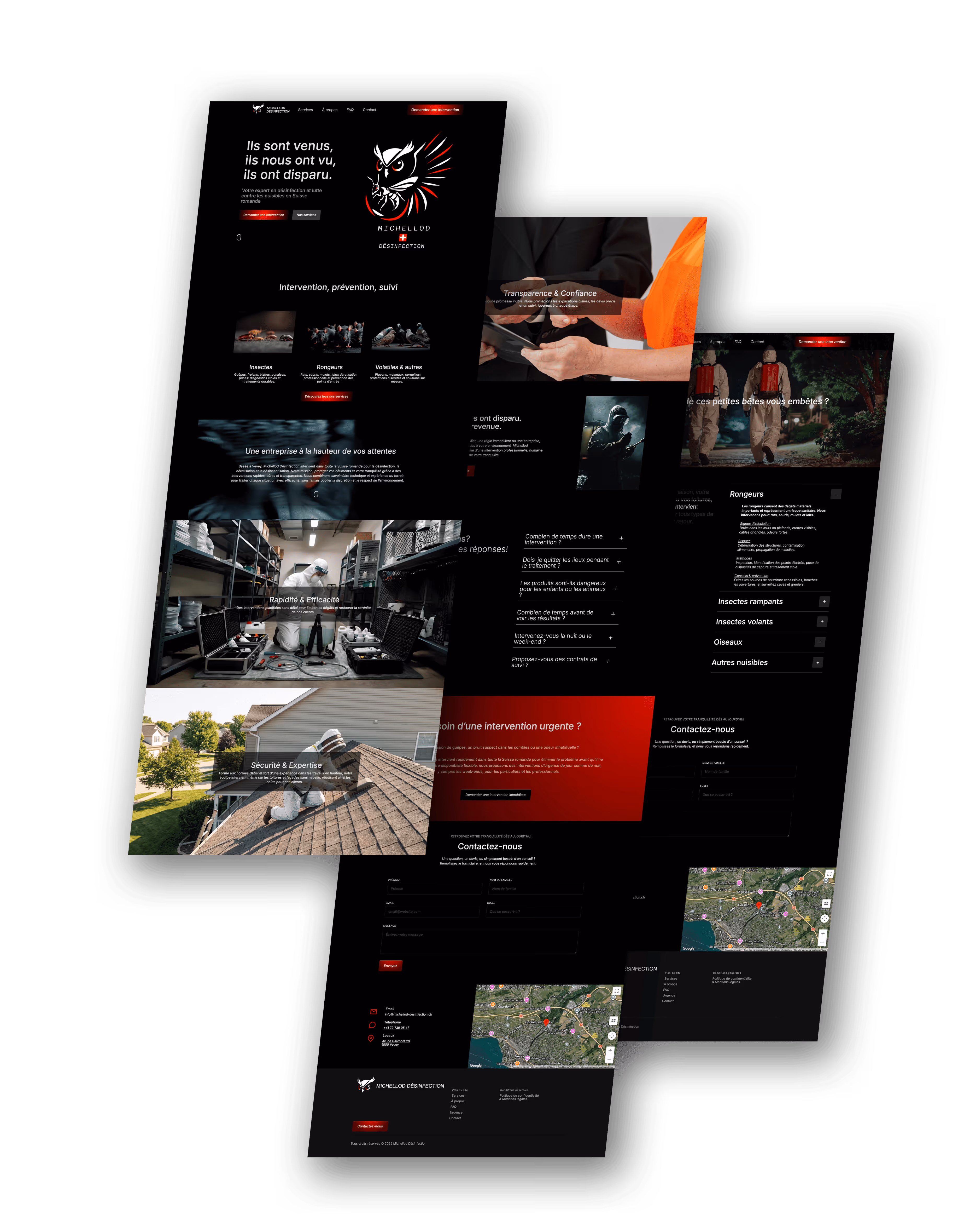 Site web Michellod Desinfection webdesign