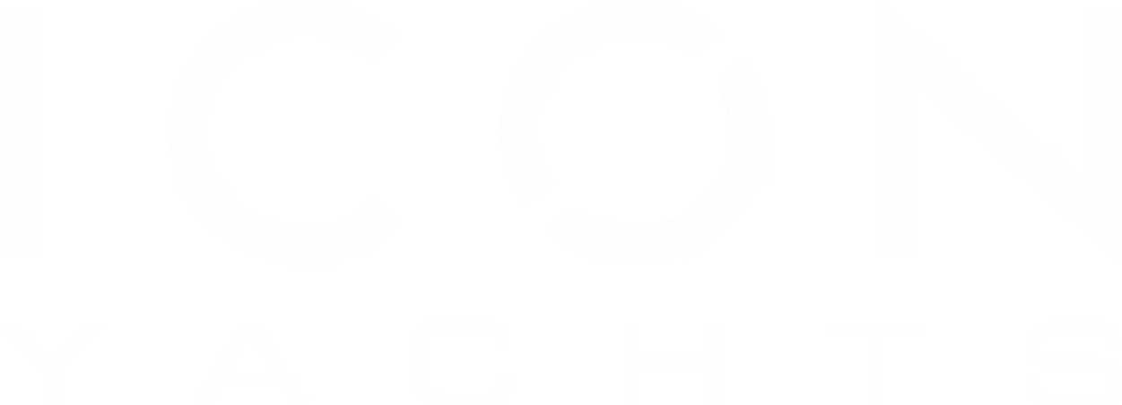 White uppercase letters spelling 'CON YACHT' on a black background with a stylized, fragmented font.