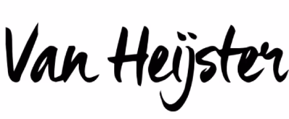 Van Heijster written in black cursive handwriting on white background.