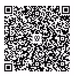 Black and white QR code with a heart icon in the center.