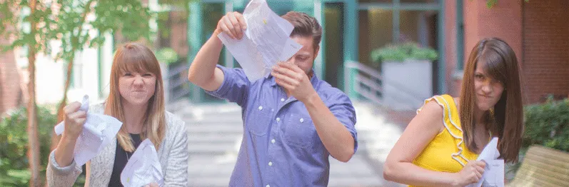 people ripping paper
